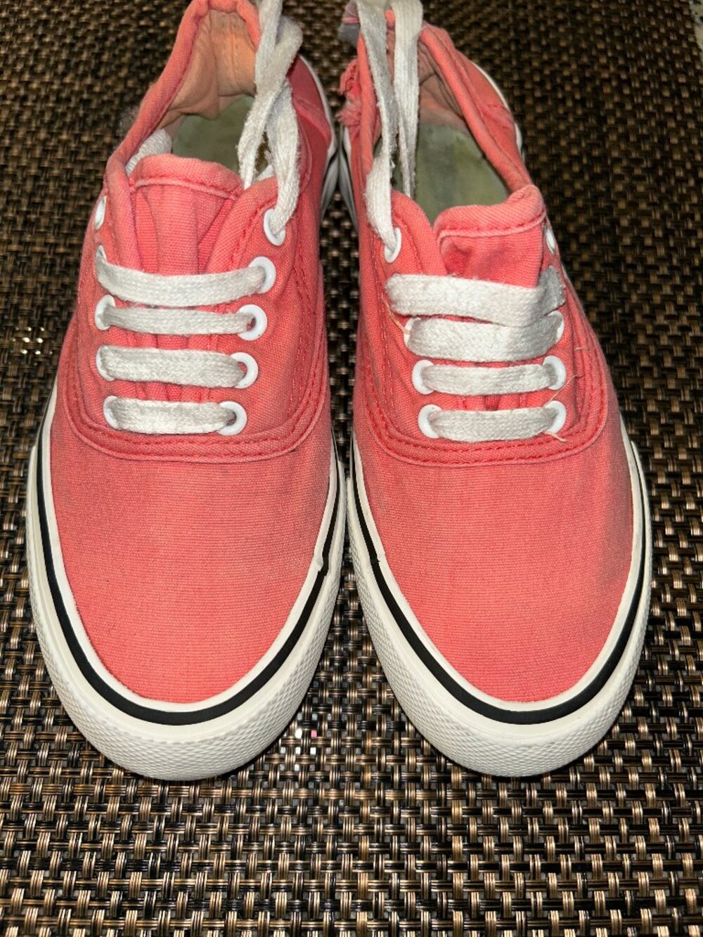 Low-Top Canvas Sneakers by Mossimo Supply Co. Coral/Salmon | Women's Size 7